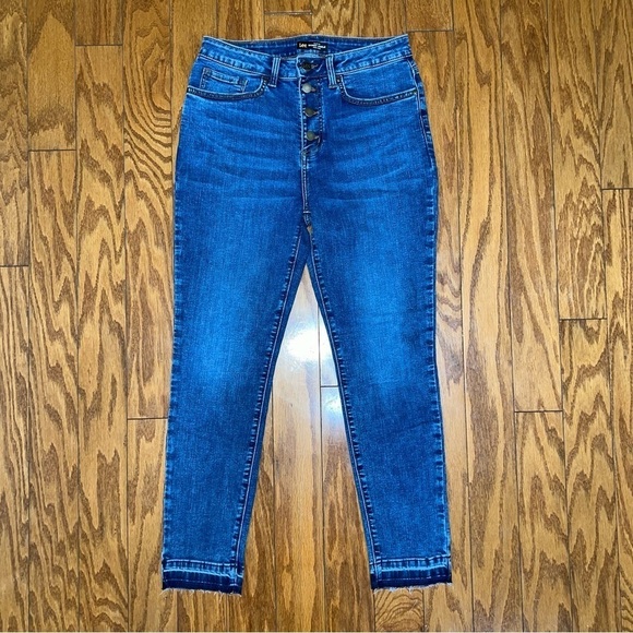 Lee Women's Slim Fit Skinny Ankle Button Fly High Rise Jeans Size 8 Medium - Picture 5 of 10